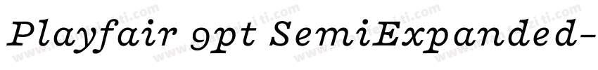 Playfair 9pt SemiExpanded字体转换